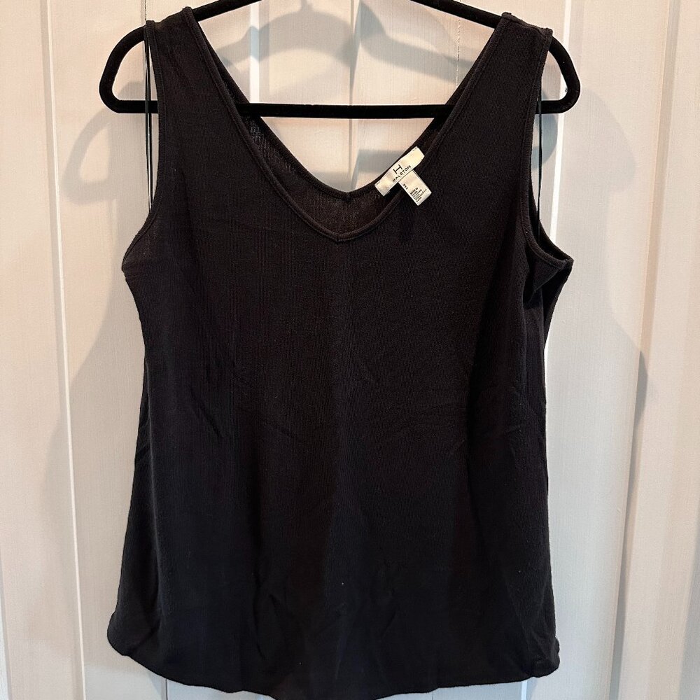 Halston Black Tank